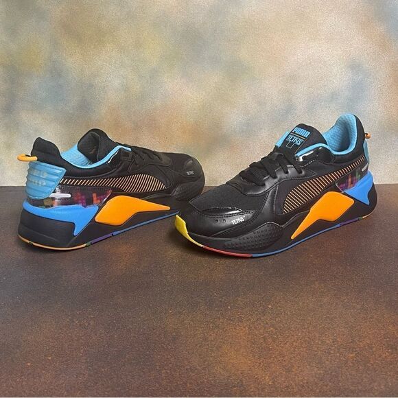 Puma x Tetris RS-X Men's Sneakers 372486-01 Puma Black-Luminous Blue Size 9M - Picture 8 of 16